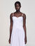Robe longue à bustier drapé