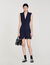 Robe courte tailleur plissée 