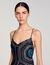 Robe longue en soie imprimée