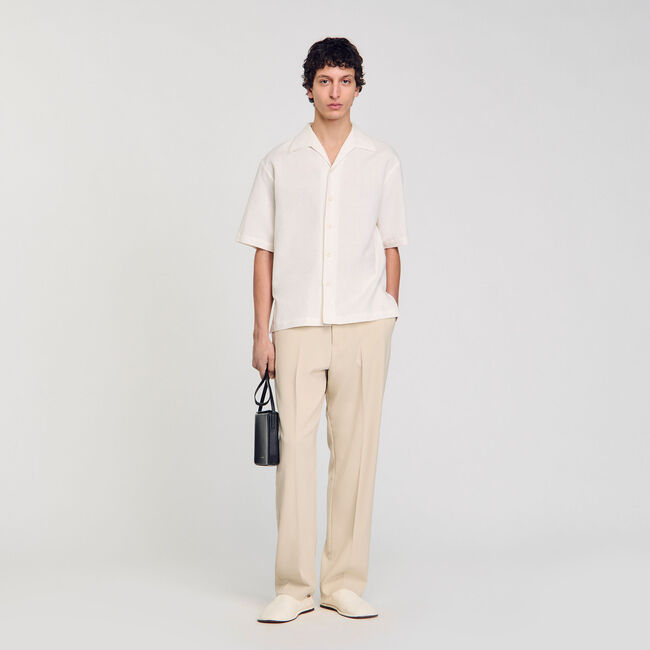 Chemise en coton et lin