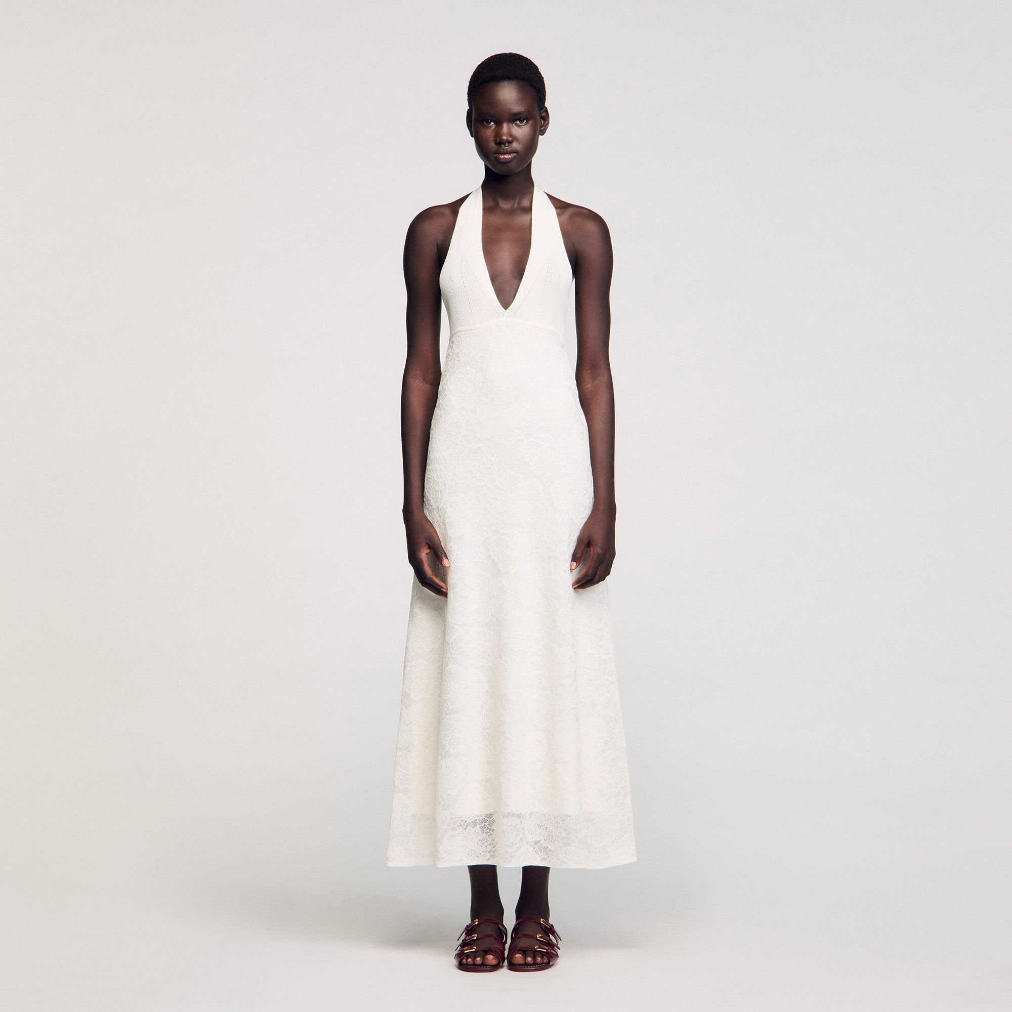 Robe longue en maille
