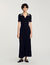 Robe longue en maille à studs