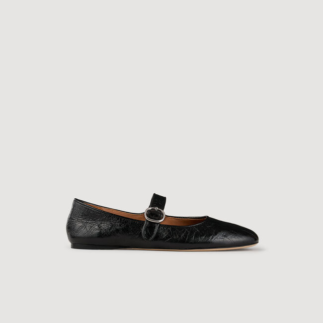 Ballerines en cuir brillant
