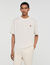 T-shirt à logo en cuir