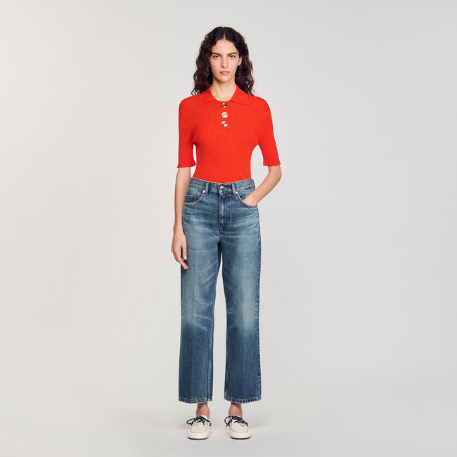 Pull à col polo 