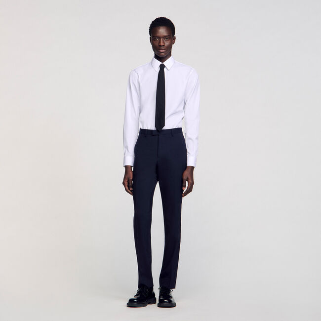 Pantalon de costume classique en laine