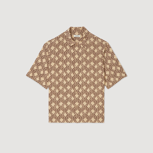 Chemise fluide imprimé corde