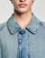 Manteau long en jean délavé 