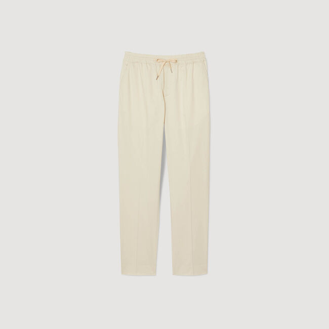 Pantalon droit élastiqué