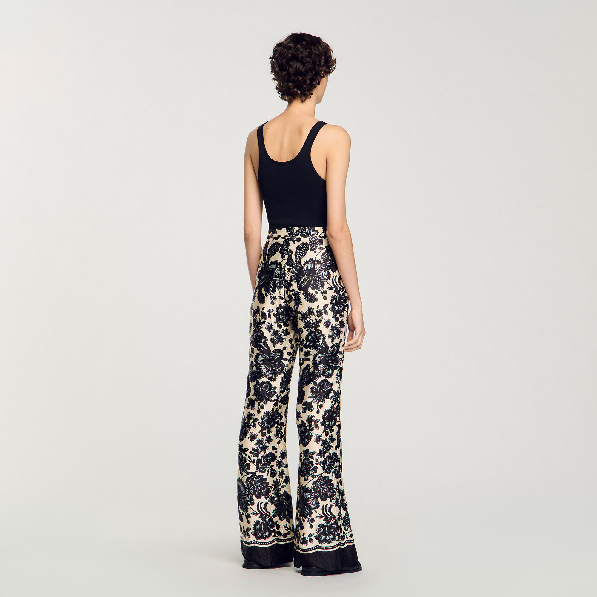 Pantalon à imprimé fleuri hawaïen
