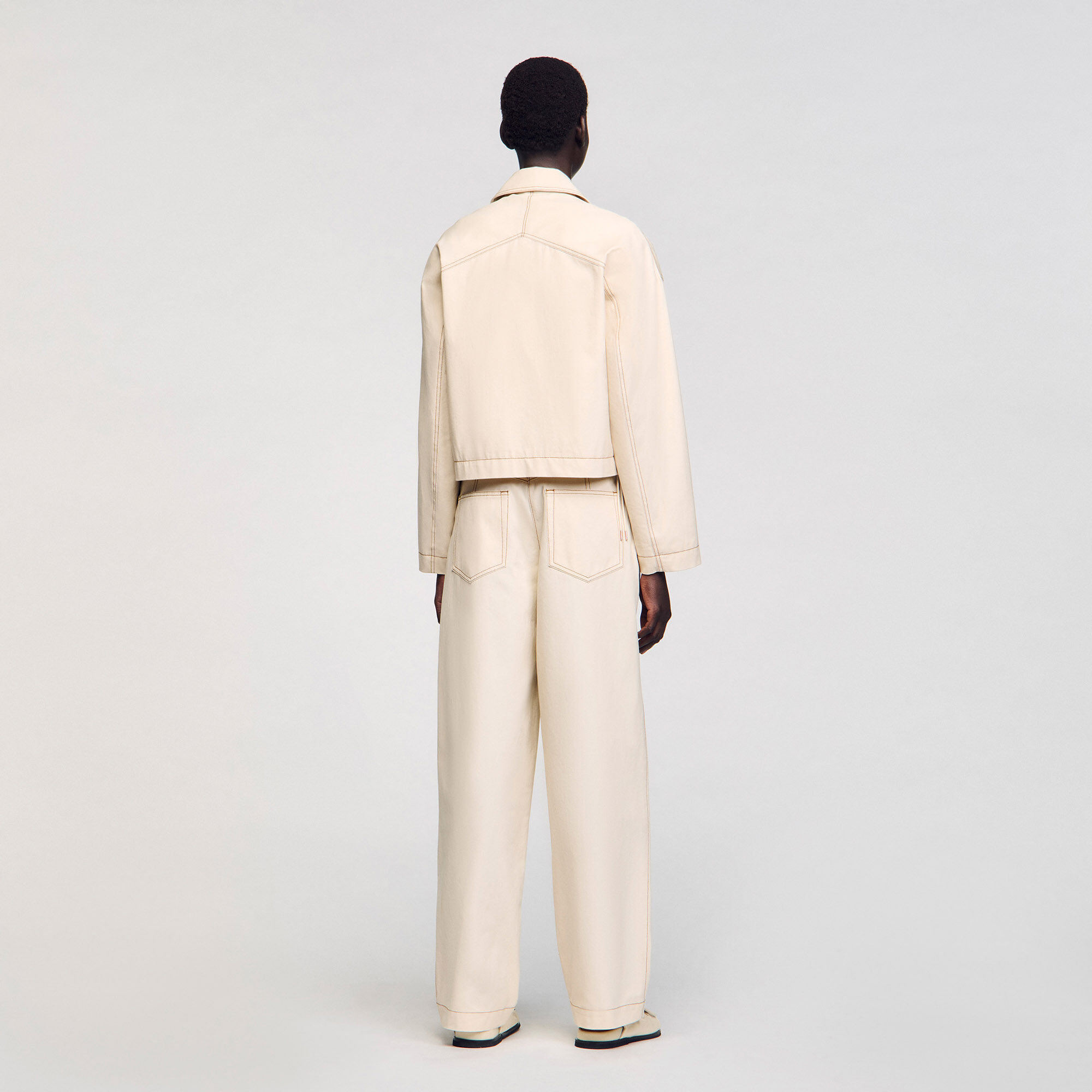 Blouson en jean à lacets