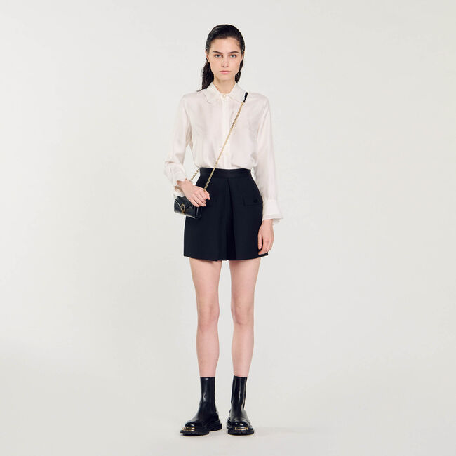 Short taille haute avec boutons
