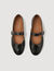 Ballerines en cuir brillant
