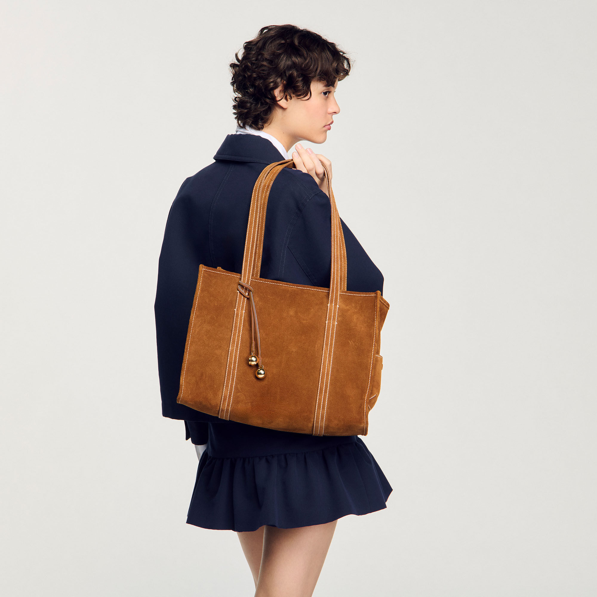 Sac cabas en suède