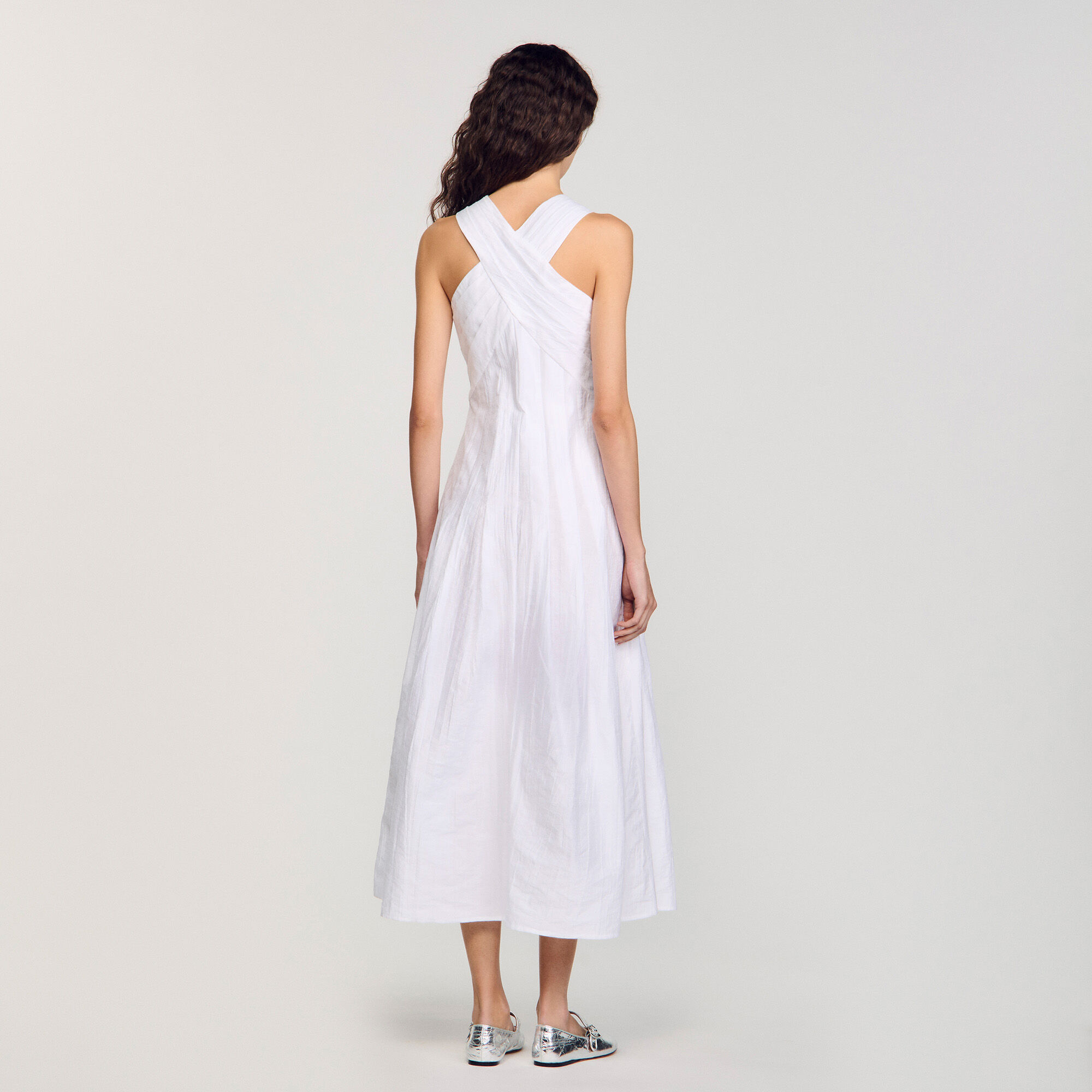 Robe longue croisée