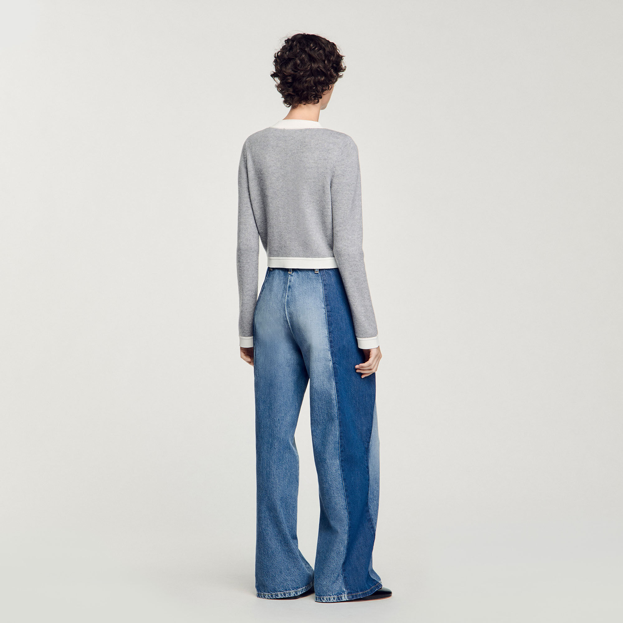 Cardigan bicolore
