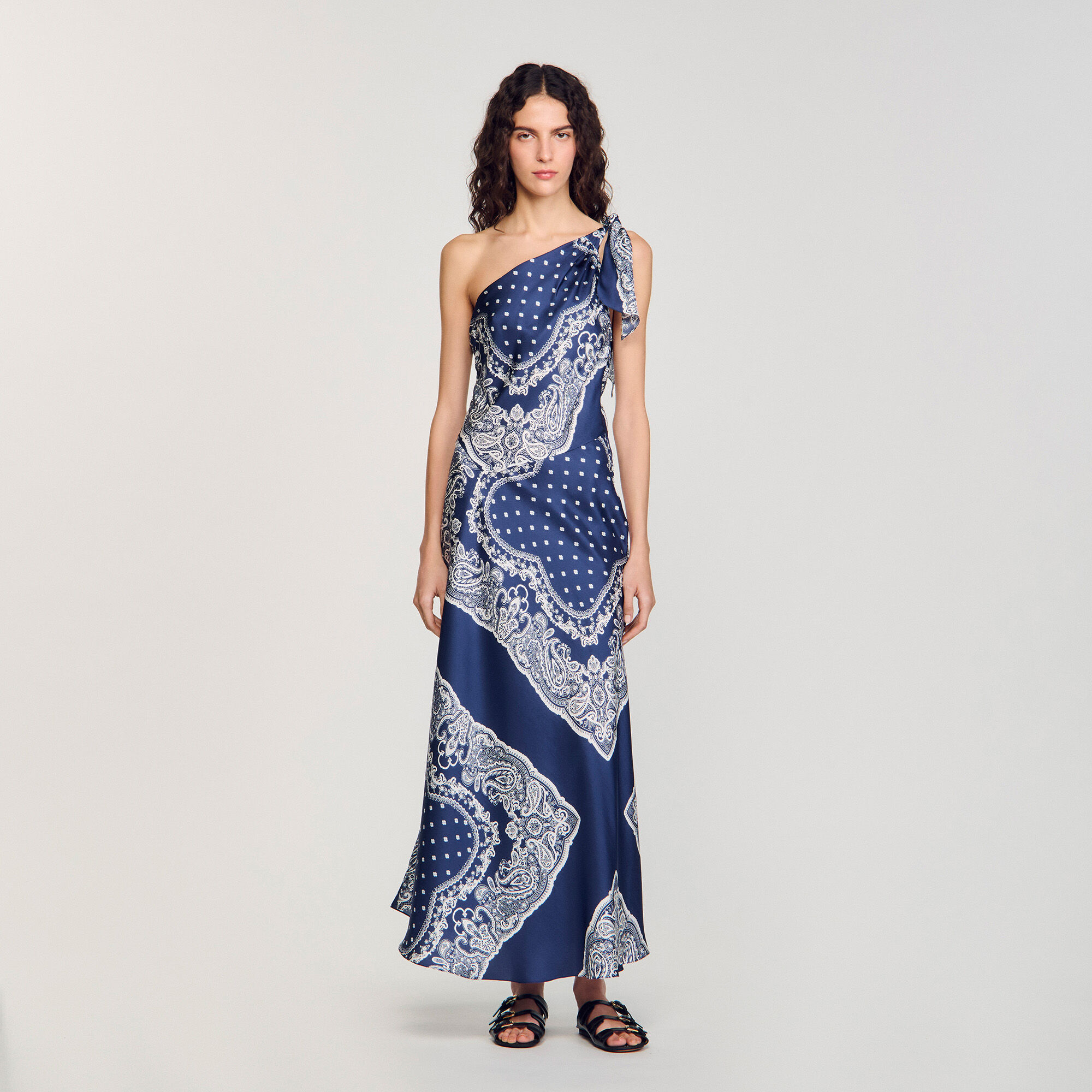 Robe longue à imprimé bandana 