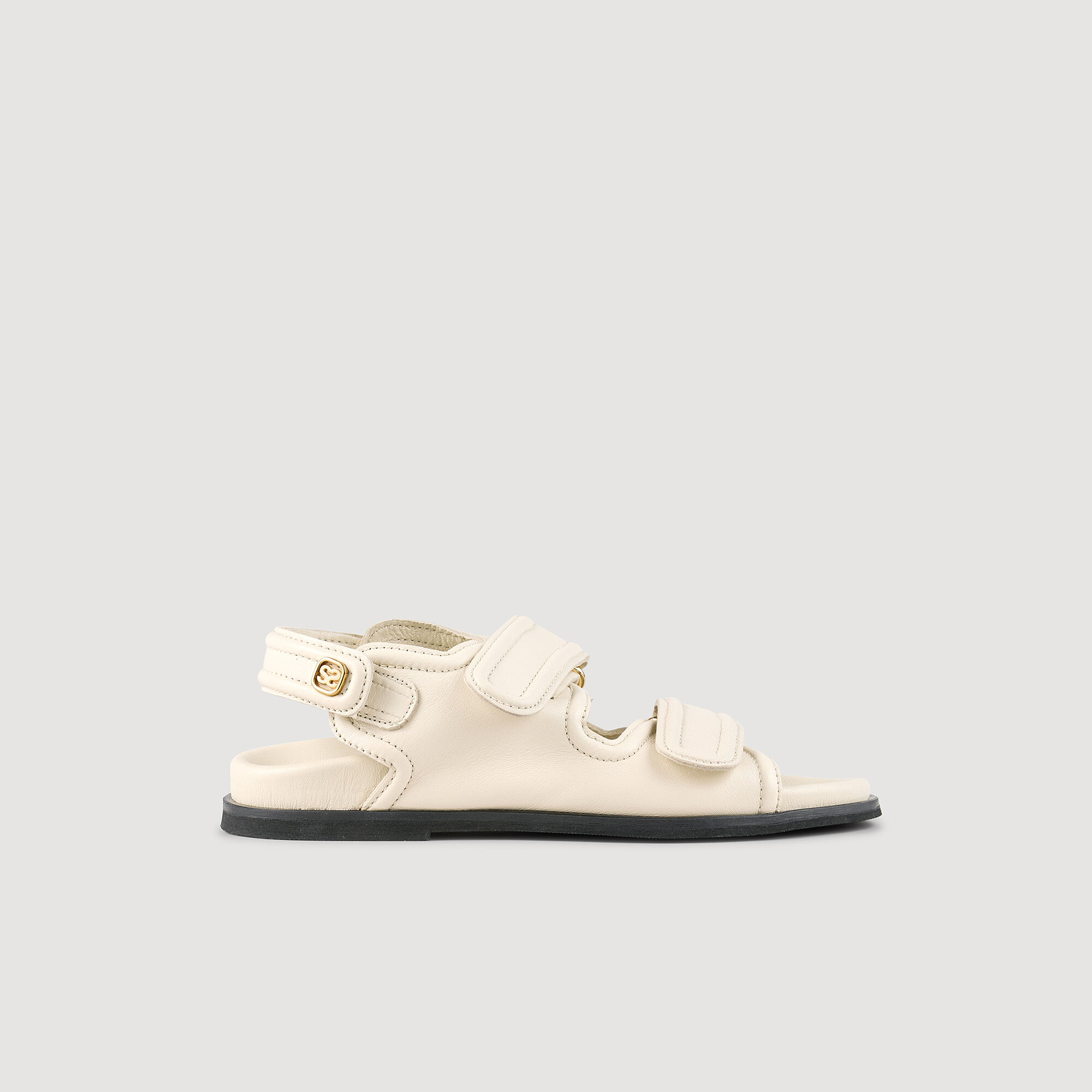 Sandales en cuir d'agneau lisse