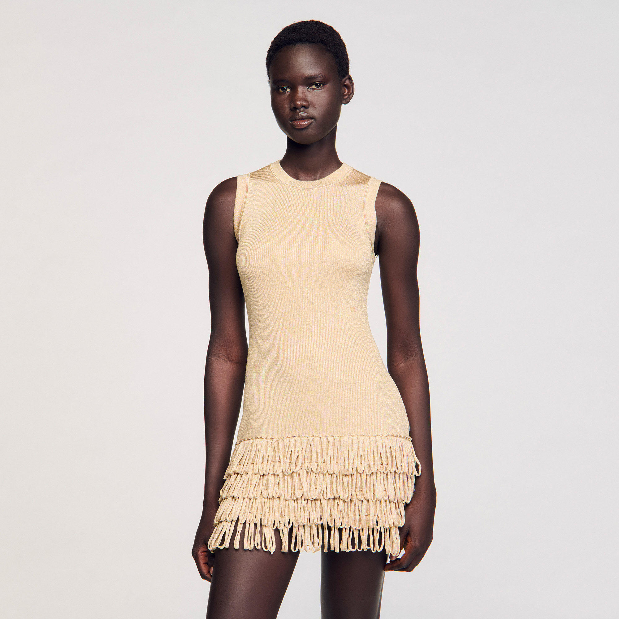 Robe courte en maille