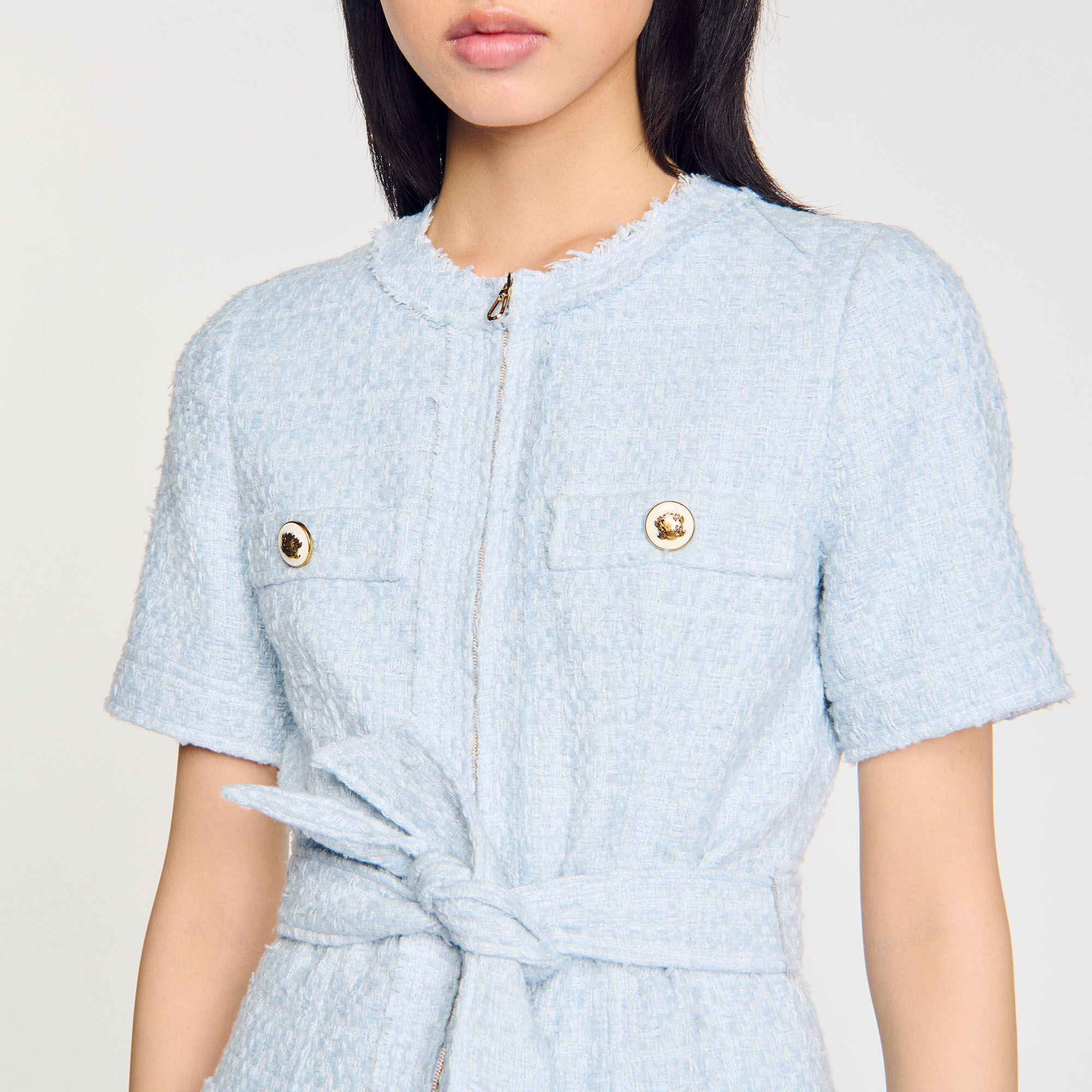 Robe courte en tweed