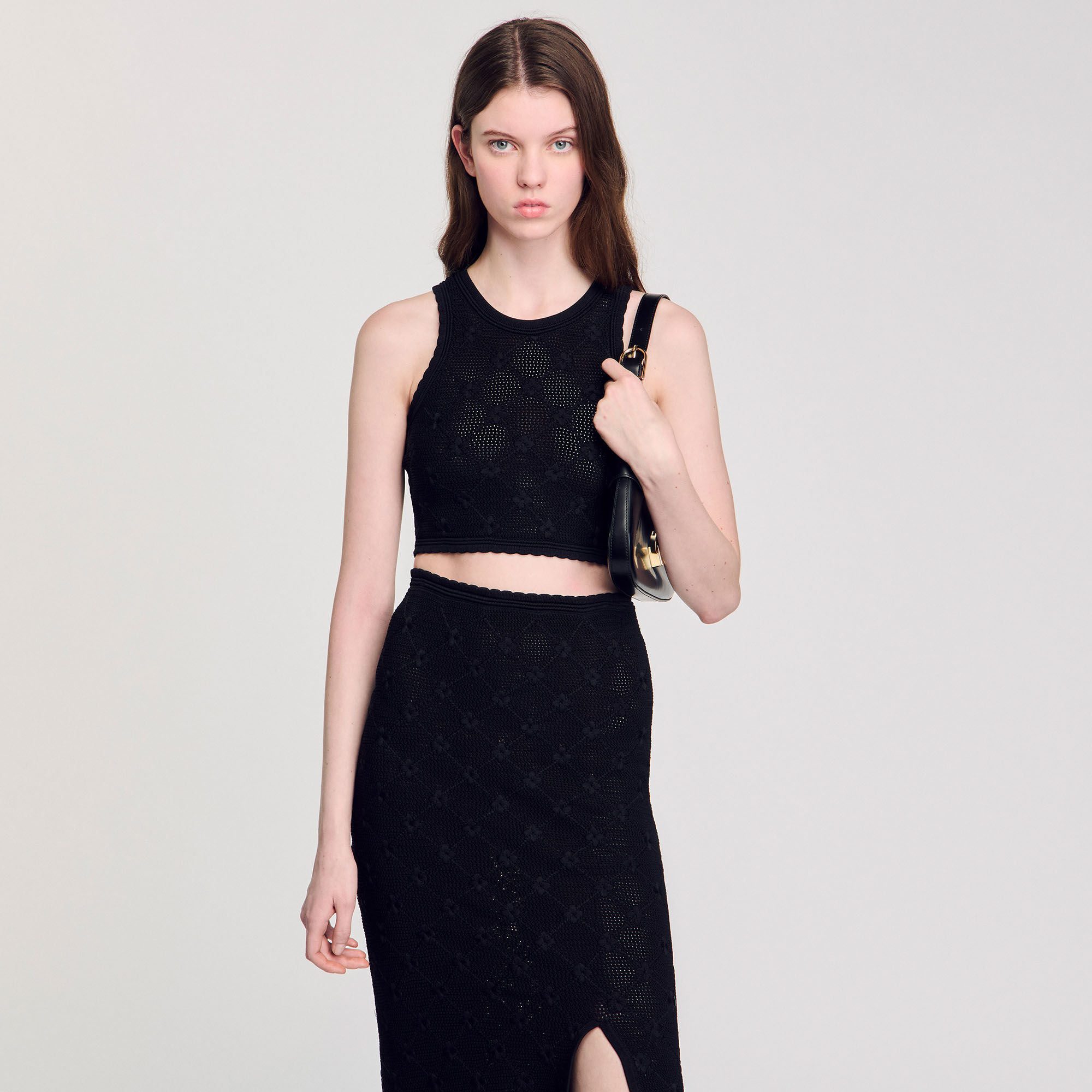 Top en maille fantaisie