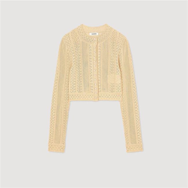 Cardigan en maille pointelle