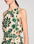 Robe longue à imprimé feuilles