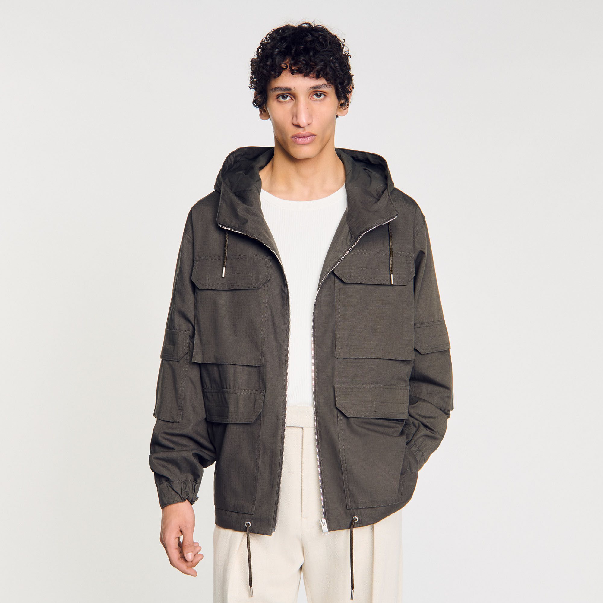 Parka militaire à capuche