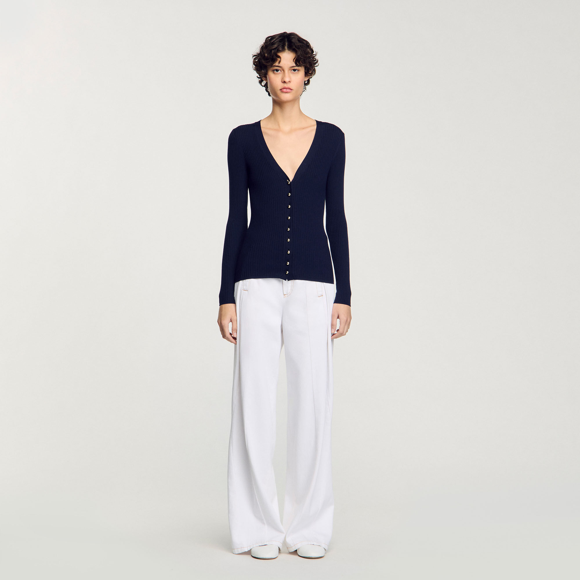 Cardigan en maille côtelée 