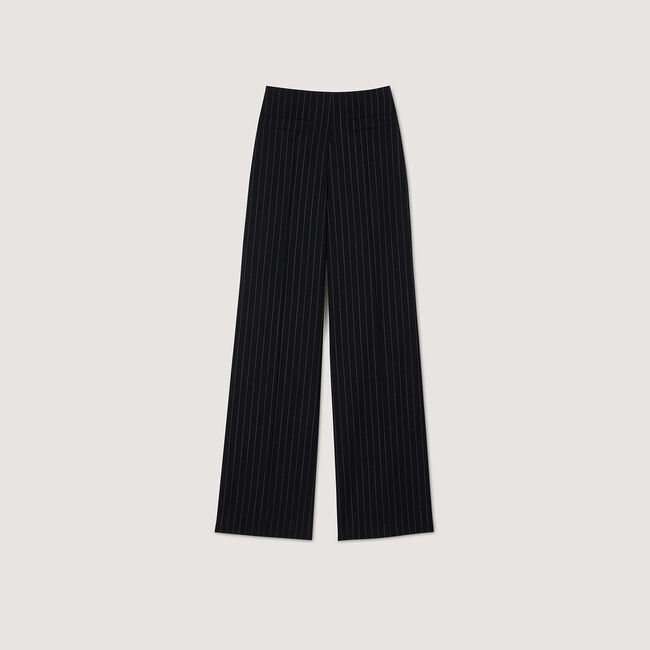 Pantalon large à fines rayures