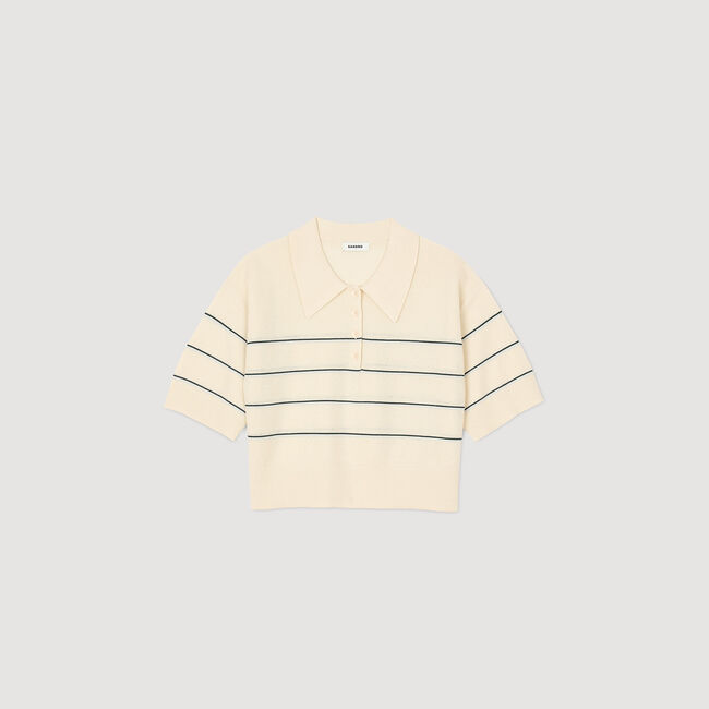 Pull polo à rayures