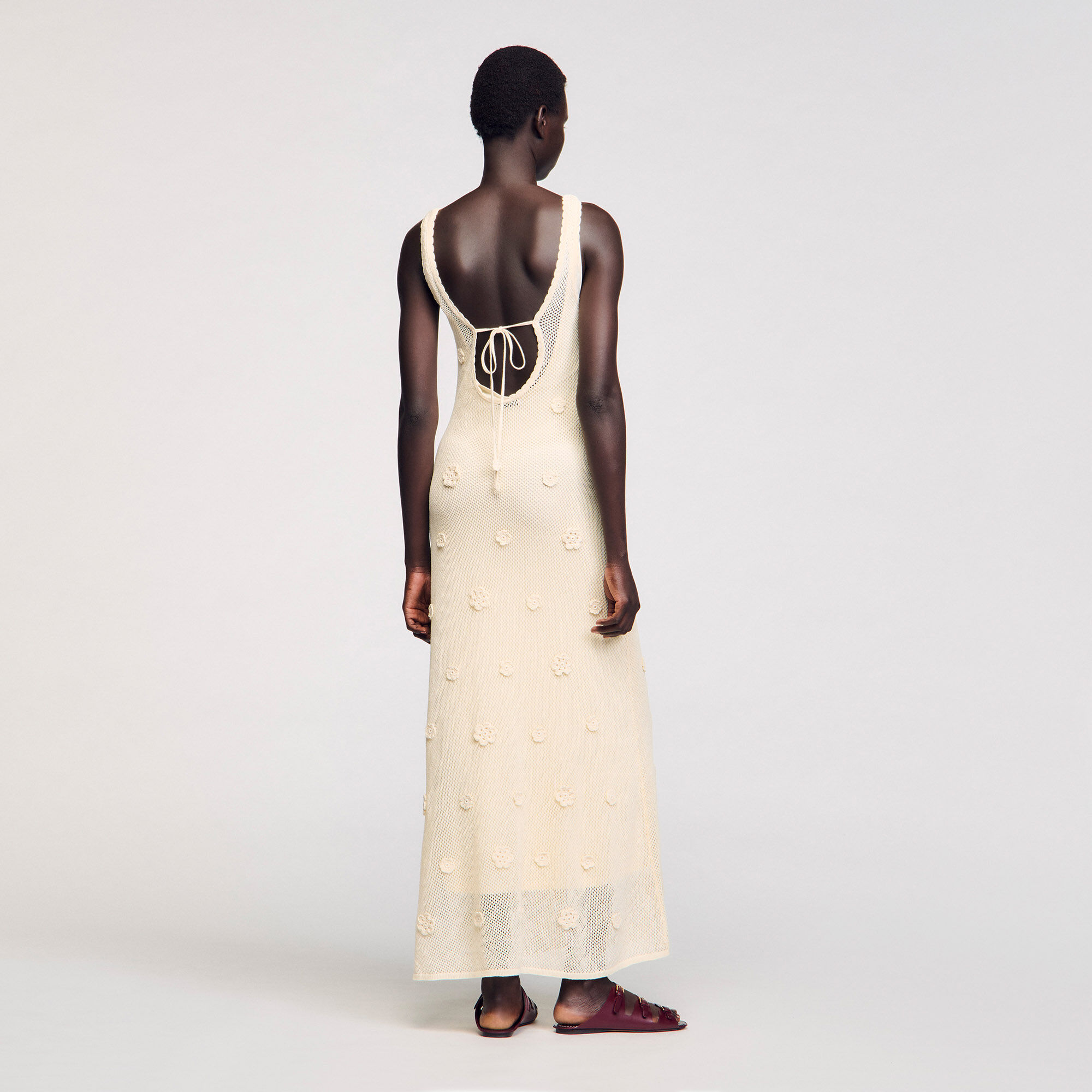 Robe longue en maille 
