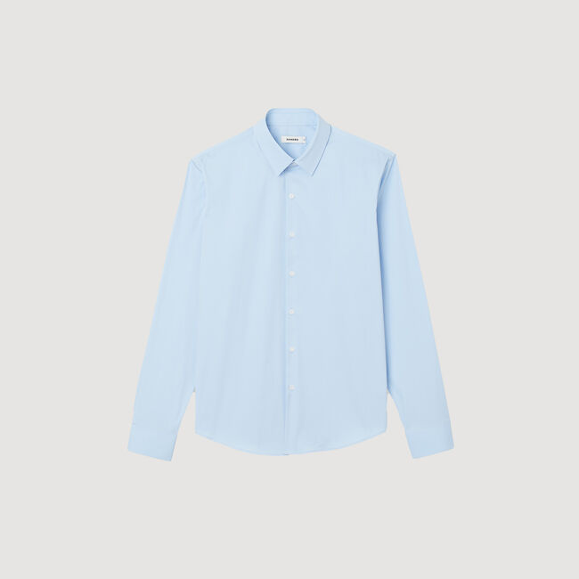 Chemise ajustée en coton stretch