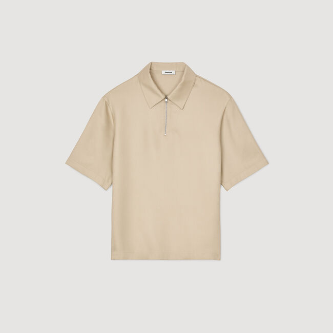 Polo à col zippé 