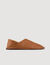 Slippers en cuir grainé