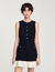 Robe courte en tweed bicolore