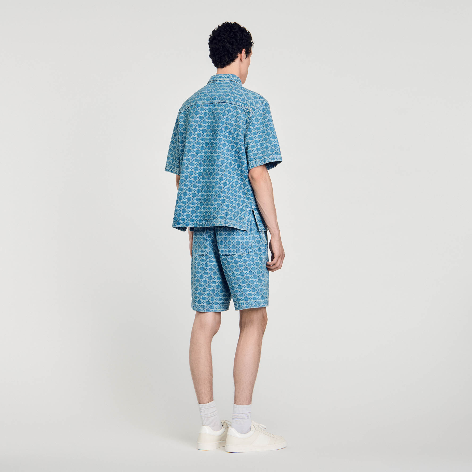 Chemise en denim square cross