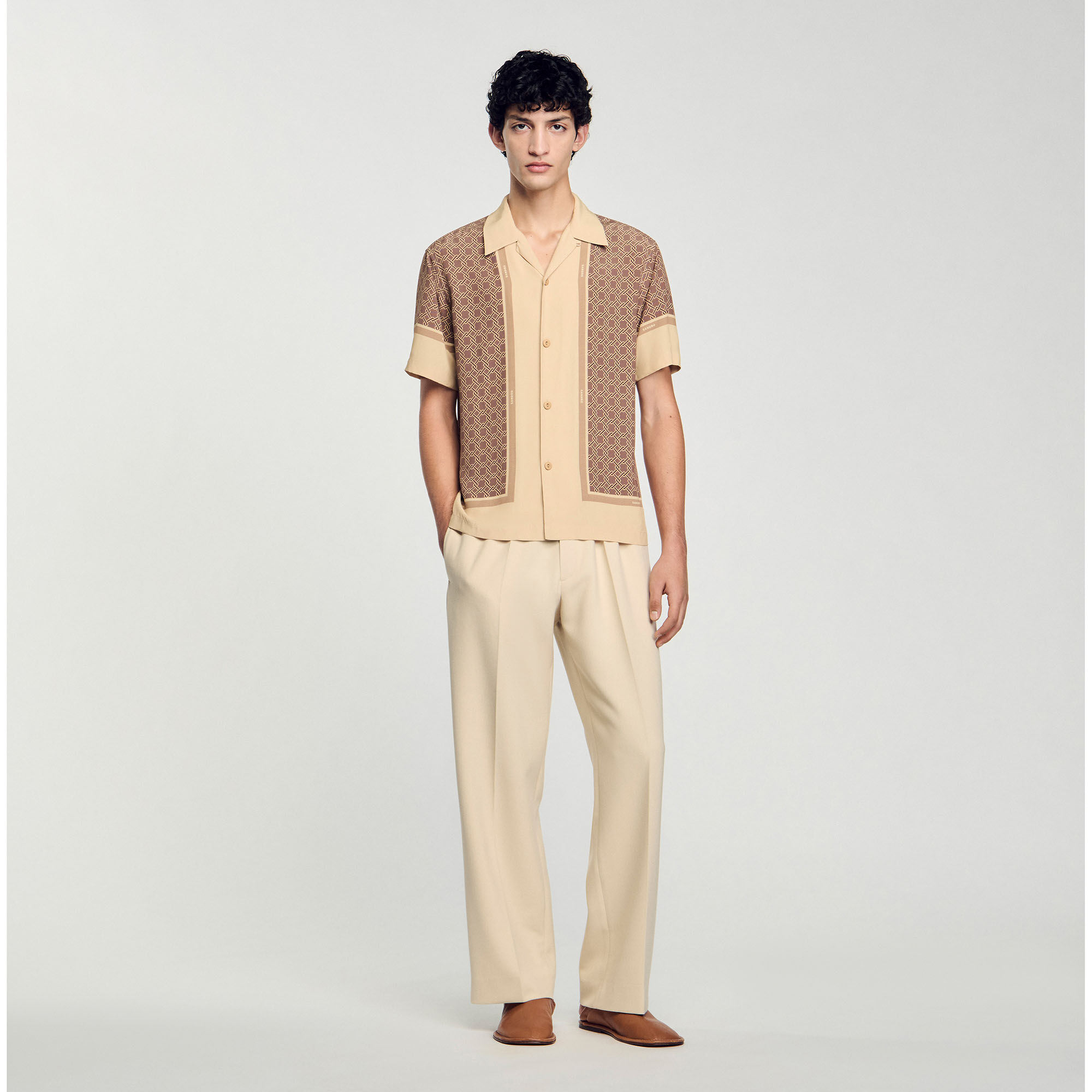 Chemise imprimée à manches courtes
