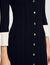 Robe longue en maille avec col V