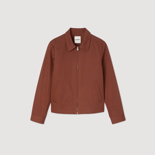 Blouson zippé en coton