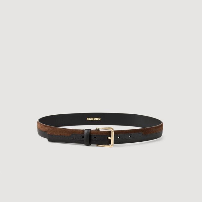 Ceinture en cuir bicolore