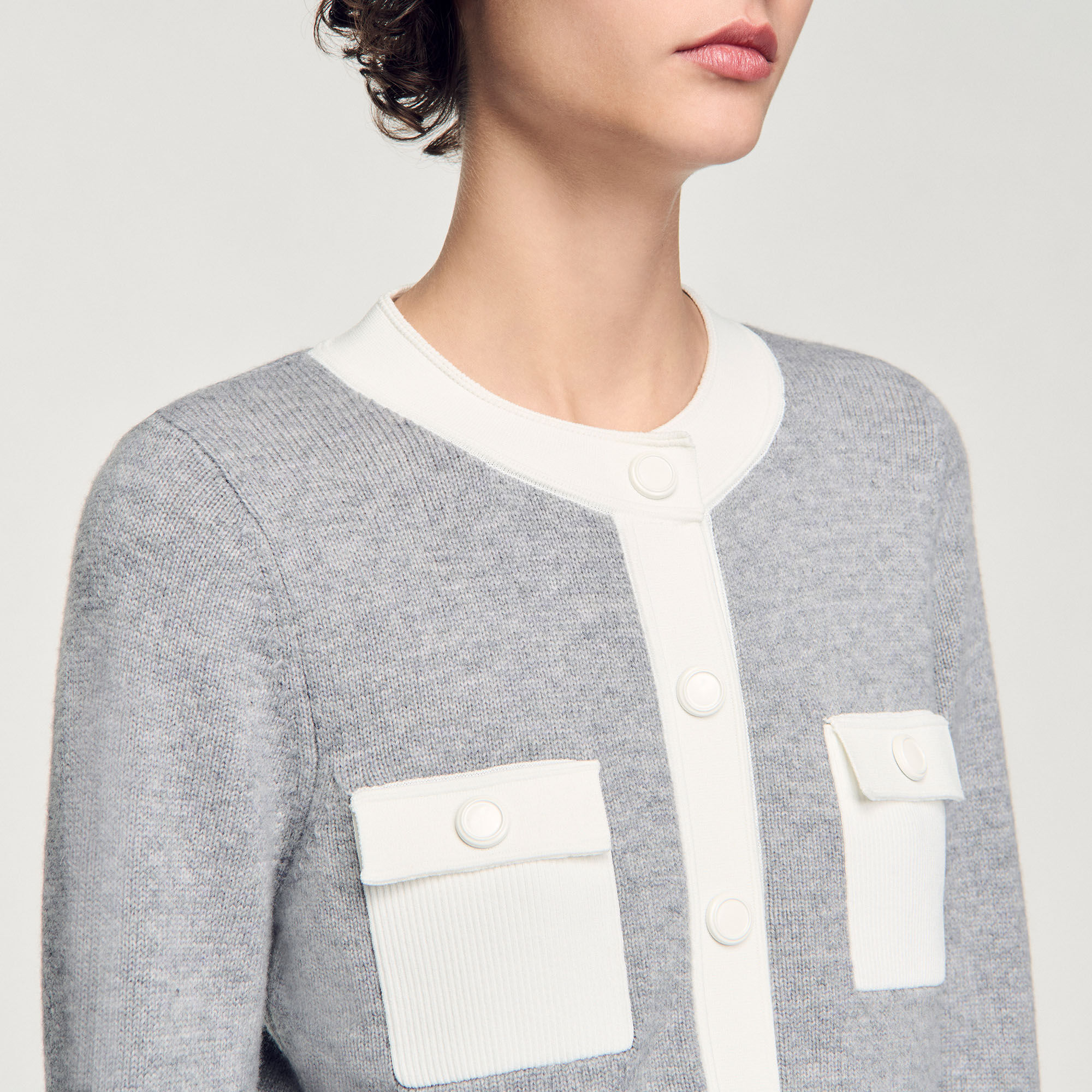 Cardigan bicolore