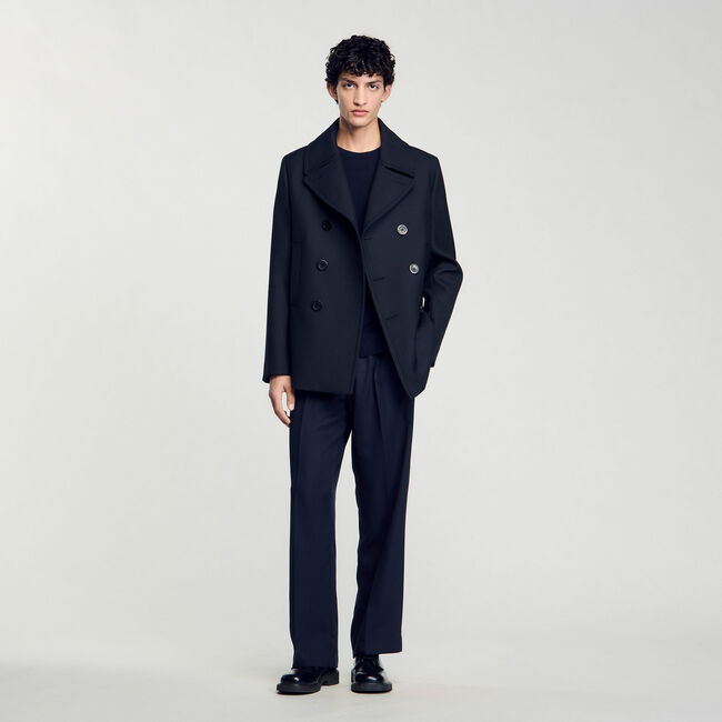 Blouson en laine double face