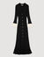 Robe longue en maille avec col V
