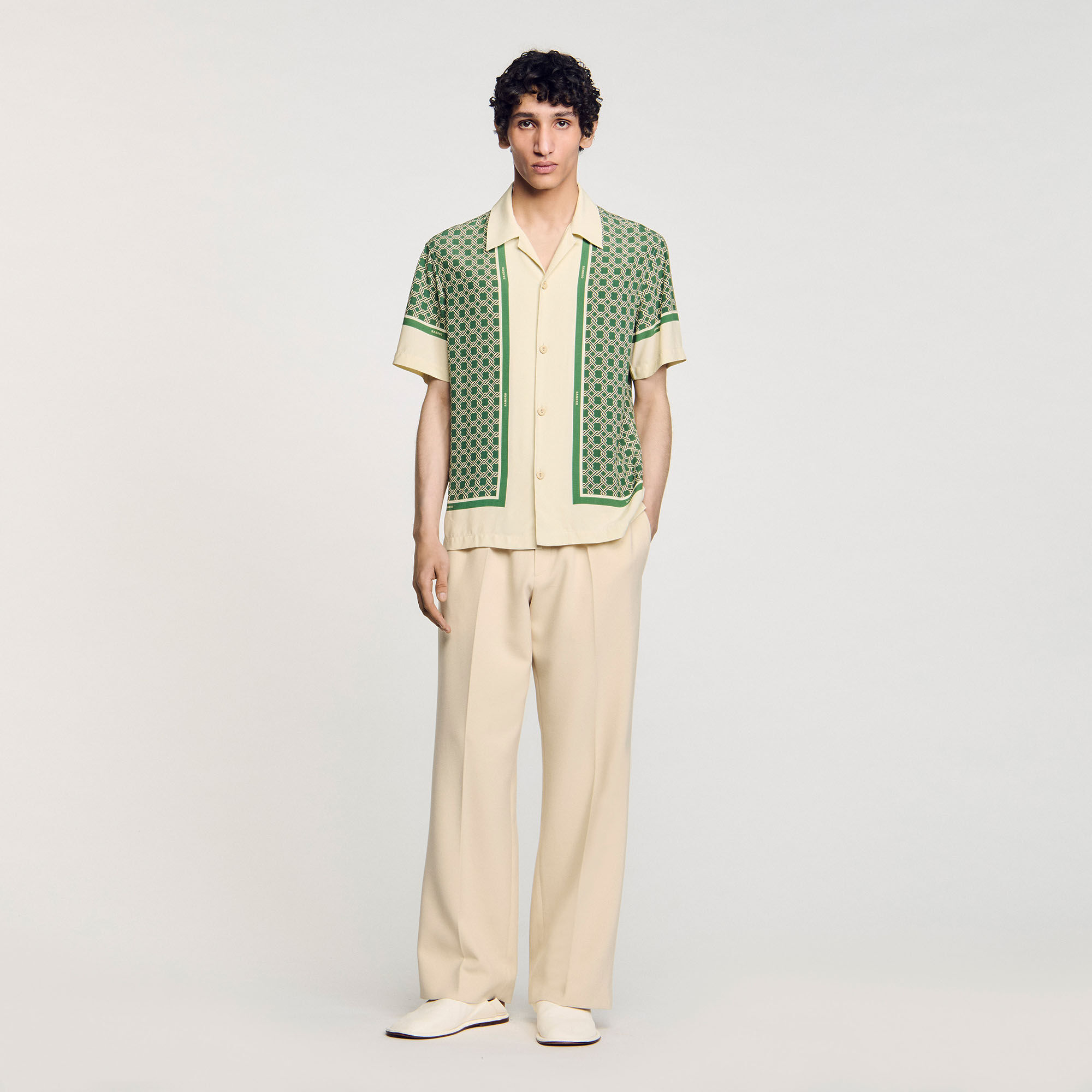 Chemise imprimée à manches courtes