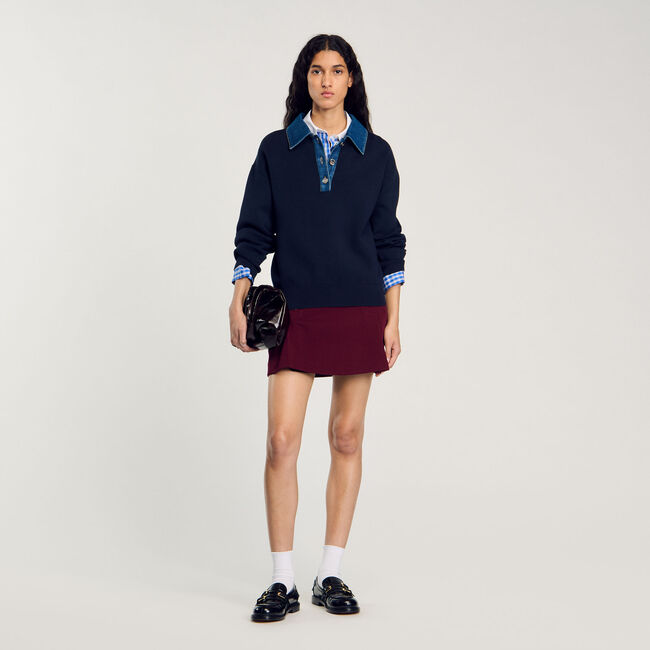 Pull à col polo 