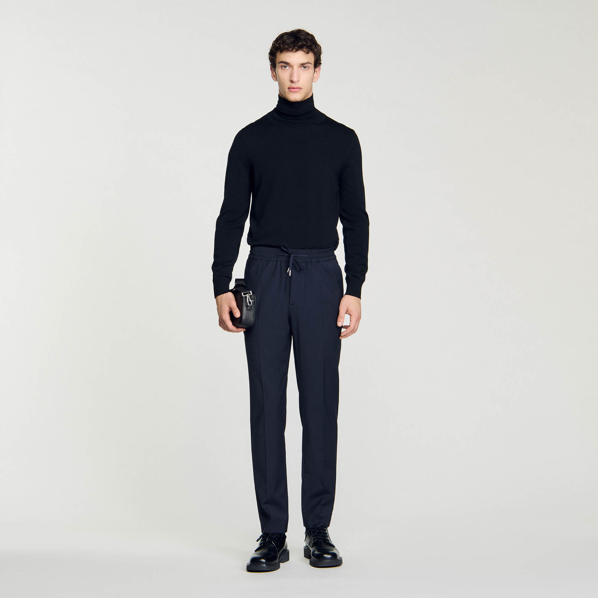 Pantalon droit élastiqué