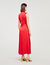 Robe longue en satin