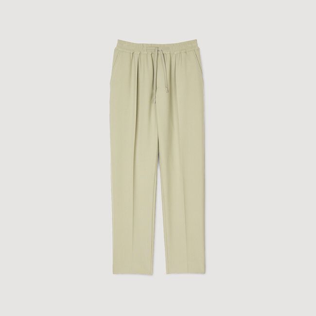 Pantalon droit élastiqué