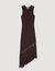 Robe longue frangée et perlée